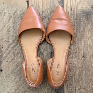 J. Crew Tan Pointed Toe Flats